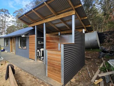 Residential Outdoor Shower & Pool Pump Area