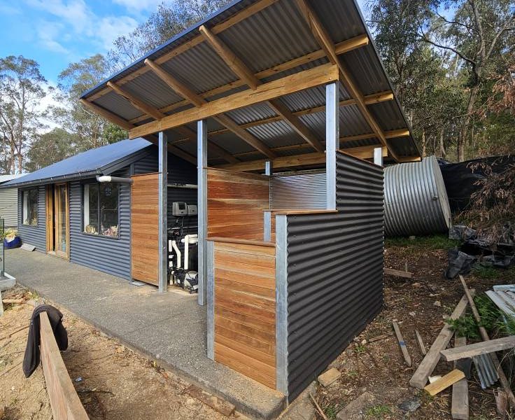 Residential Outdoor Shower & Pool Pump Area