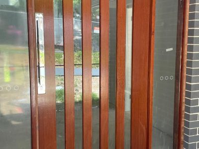 Featured Timber and Glass Entry Door