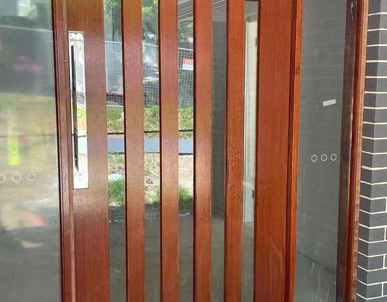 Featured Timber and Glass Entry Door